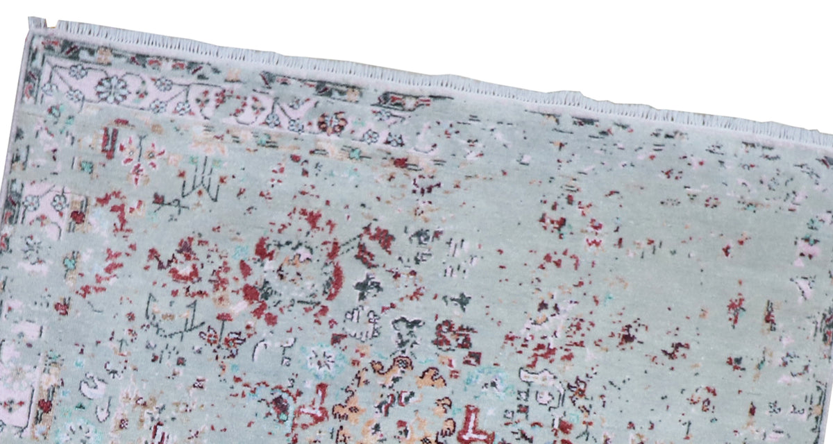 2025 Mint Ruby Blossom Oushak Rug - 235x166 cm