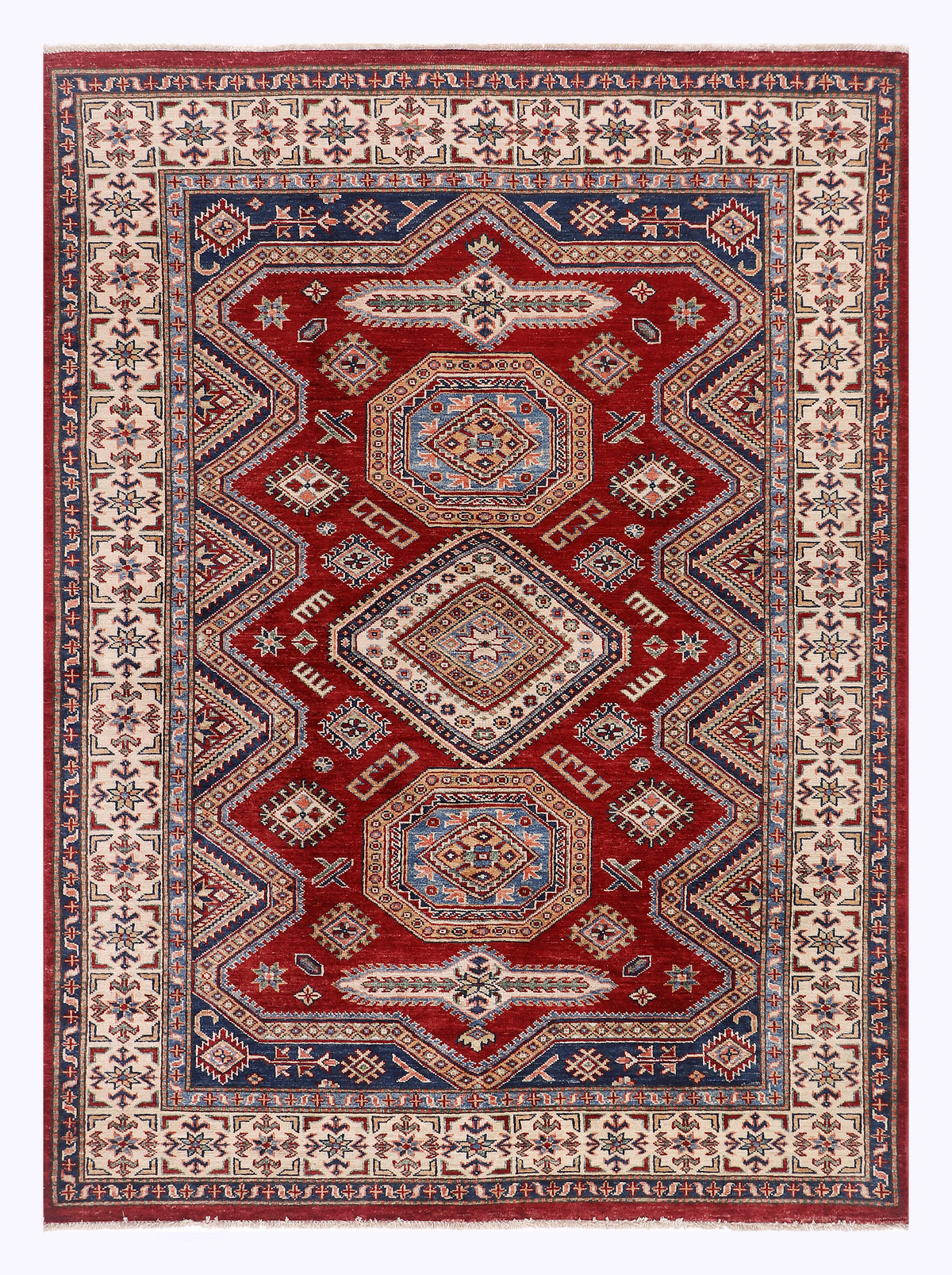 Super Kazak rood tapijt 206x150 cm