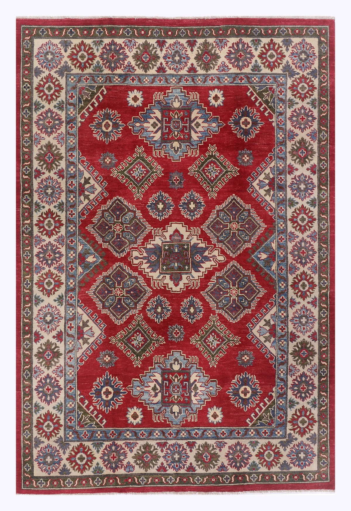 Tapis Kazak rouge 243 x 163 cm