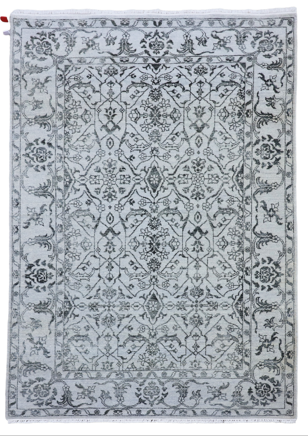 Silver Damask Rug - 225x156 cm