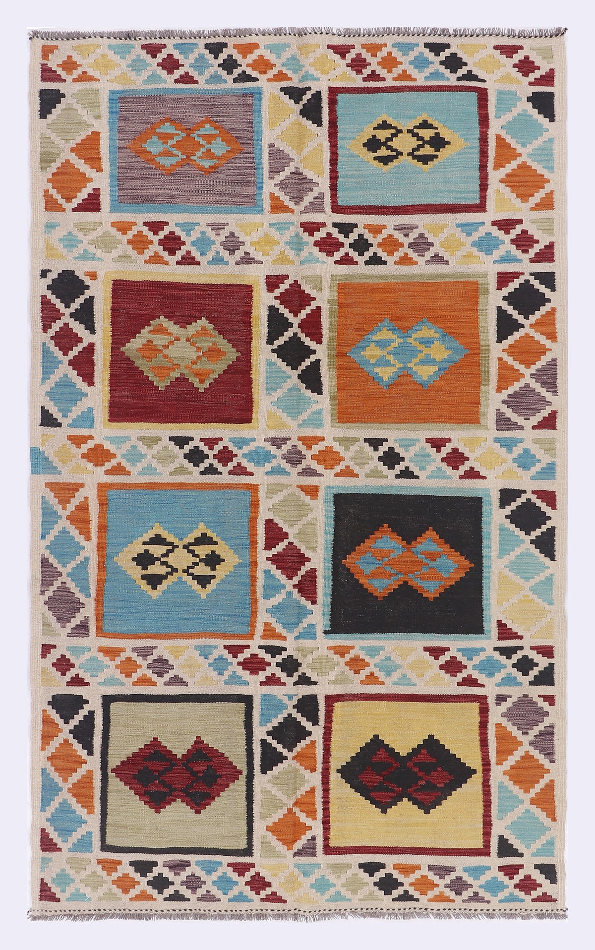 Mosaic Nomad Multicolor Kilim 222x134 cm