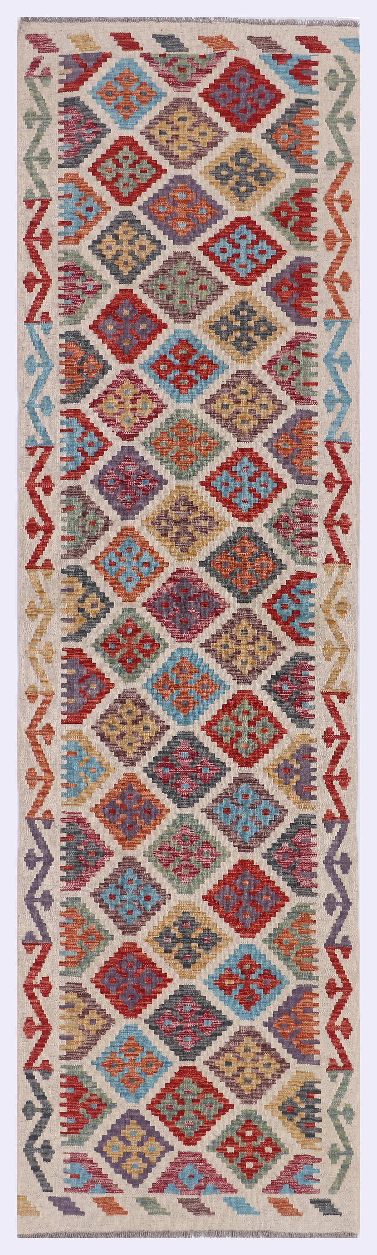 Sunrise Nomad Kelim-Teppich 292x82 cm