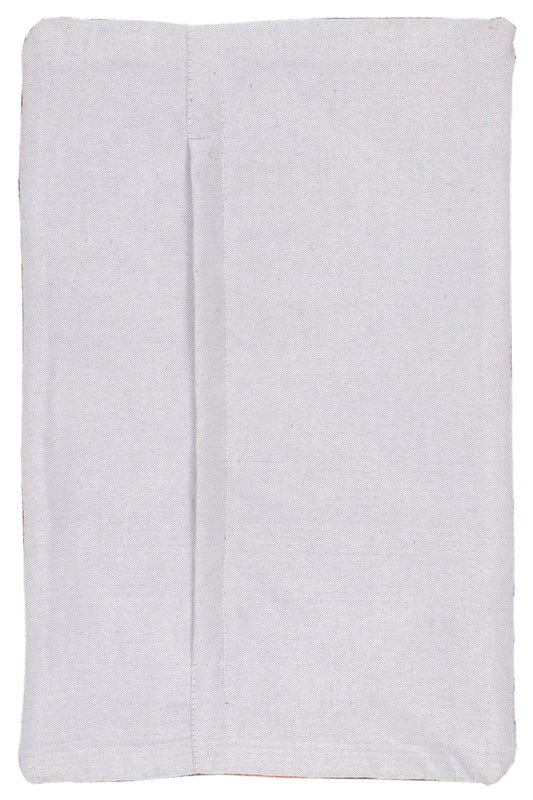 Light gray woven cushion cover with vertical seam, 35x55 cm