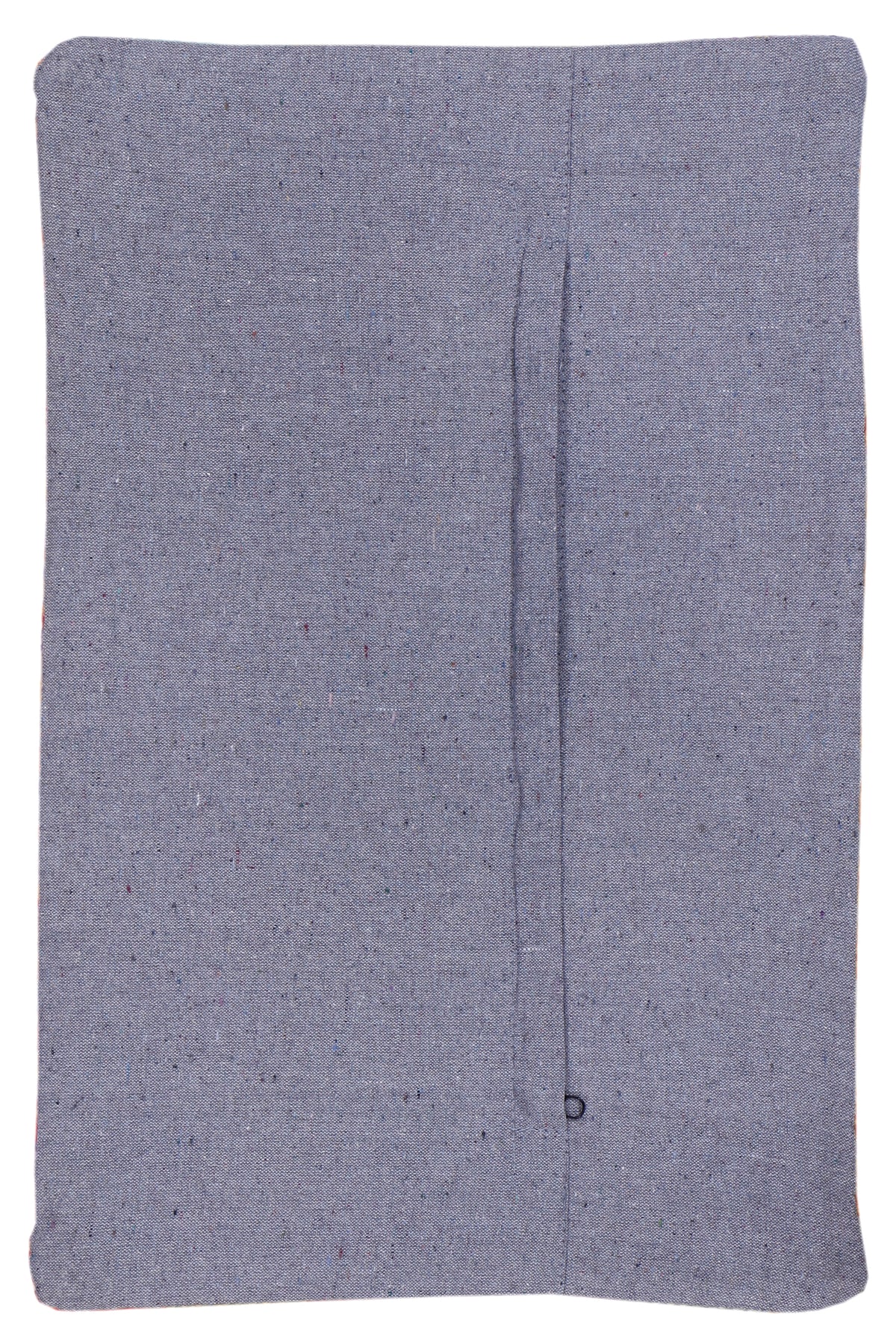 Plain textured cushion cover with central seam, dark blue-gray, 35x55 cm