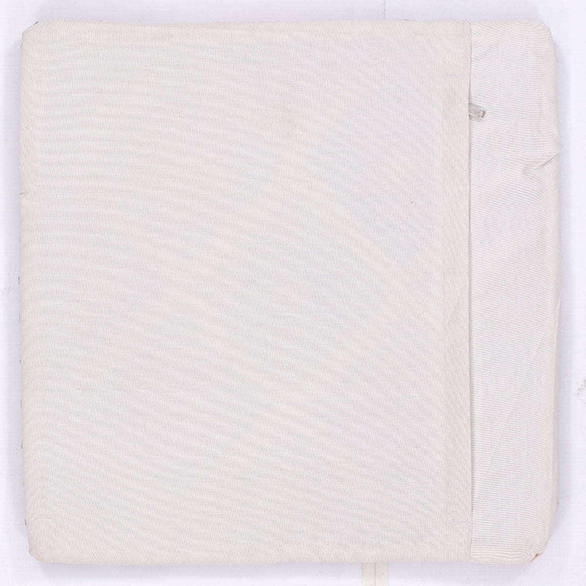 45x45 cm kilim cushion back, plain off-white fabric with stitched edge