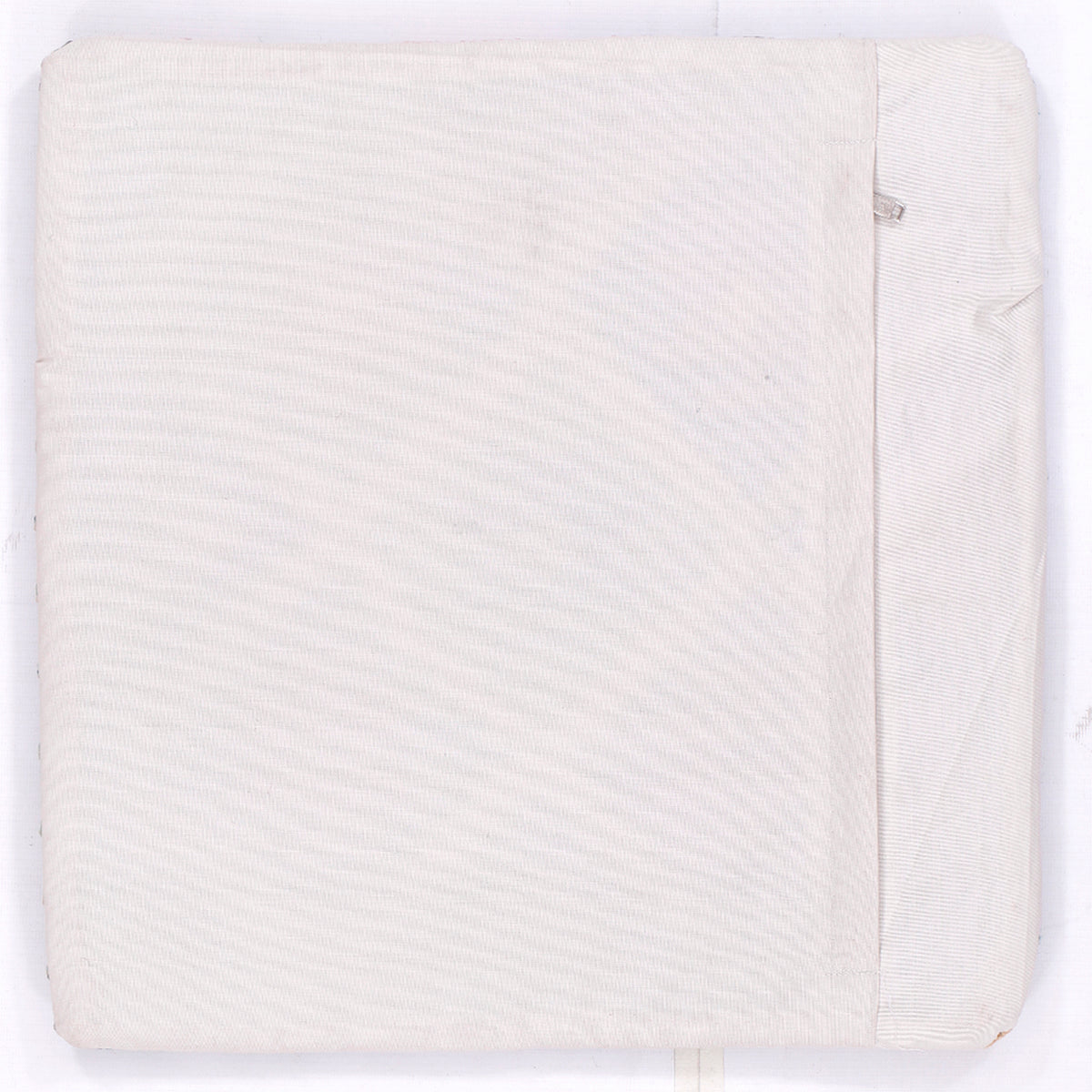 Cream kilim cushion back, zip seam, textured fabric