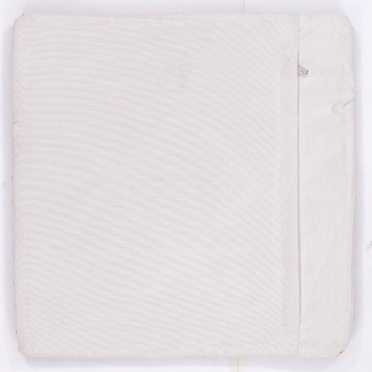 Kilim cushion cover, 45x45 cm, plain off-white back with visible zipper seam