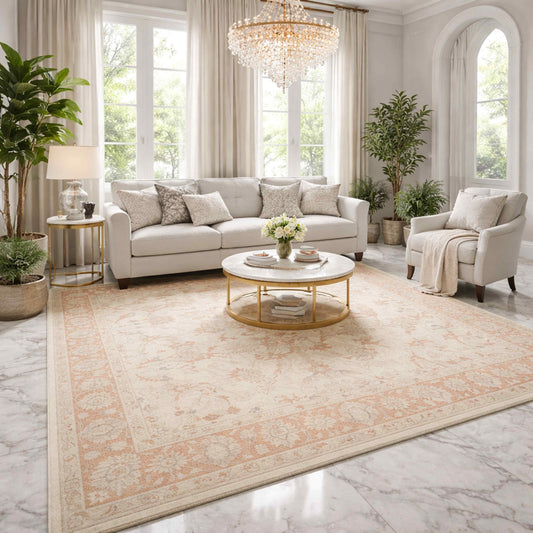 Beige Ziegler Teppich - 414x311 cm