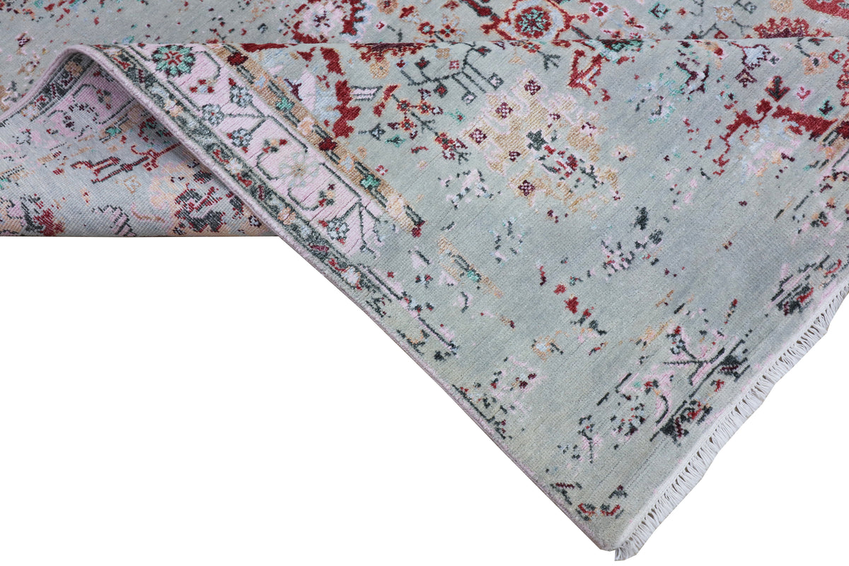 2025 Mint Ruby Blossom Oushak Rug - 235x166 cm