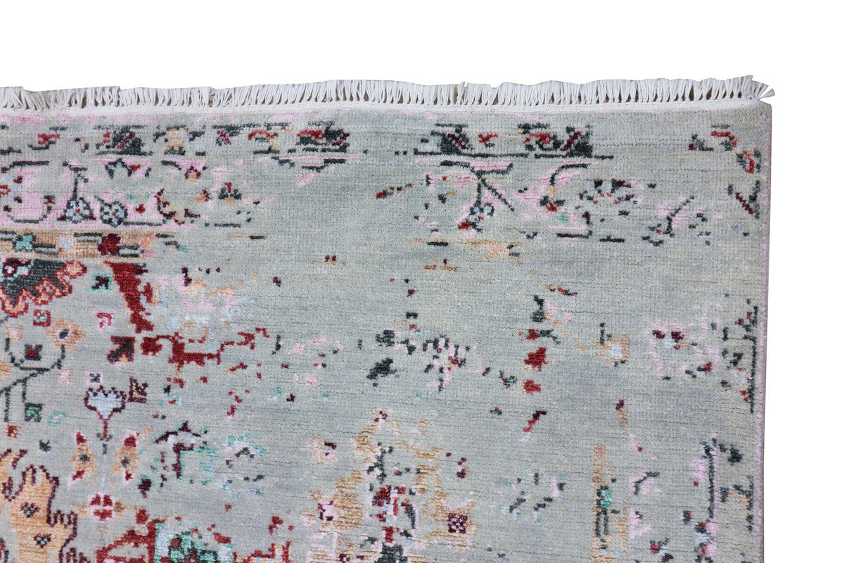 2025 Mint Ruby Blossom Oushak Rug - 235x166 cm