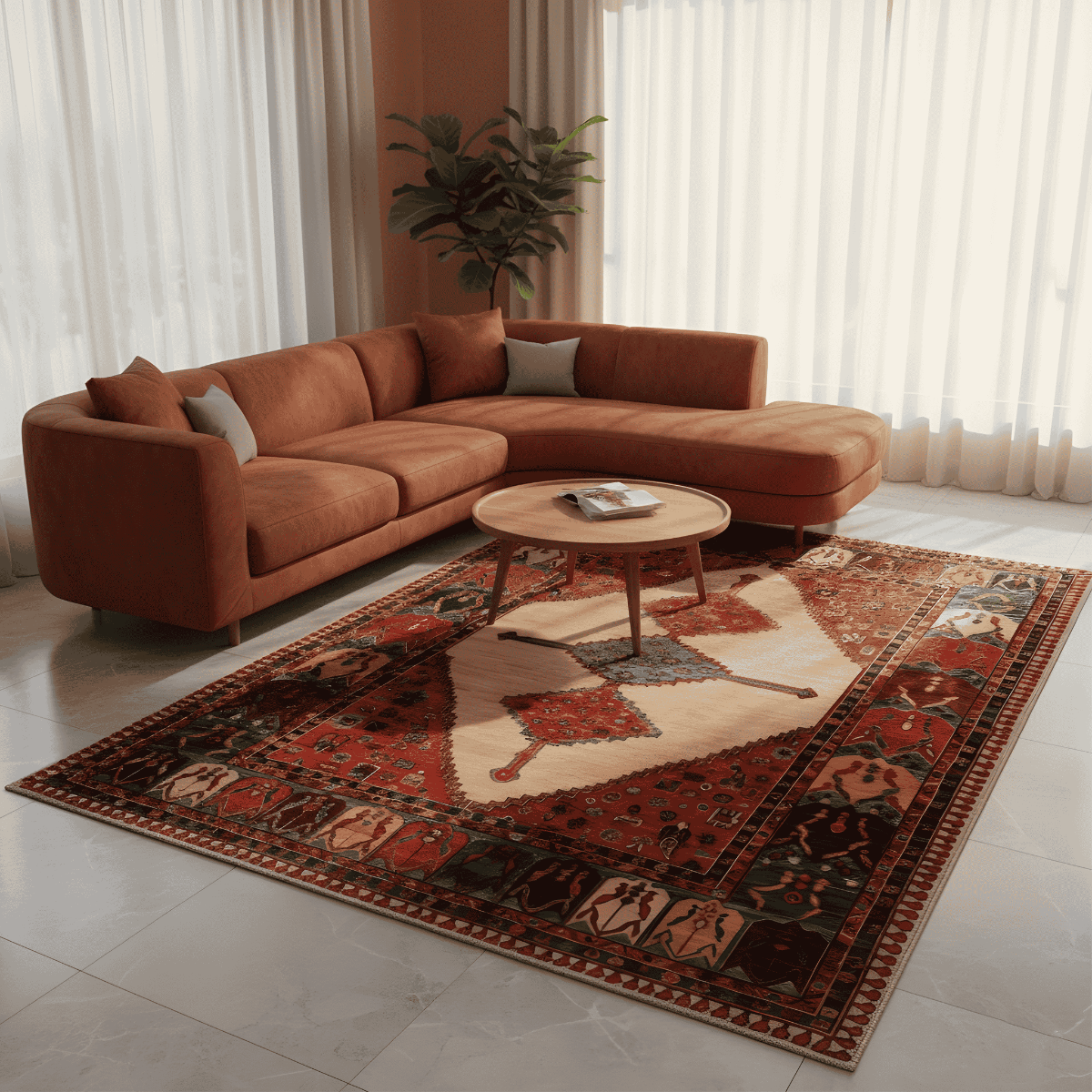 Chobi Rug - 254x184 cm