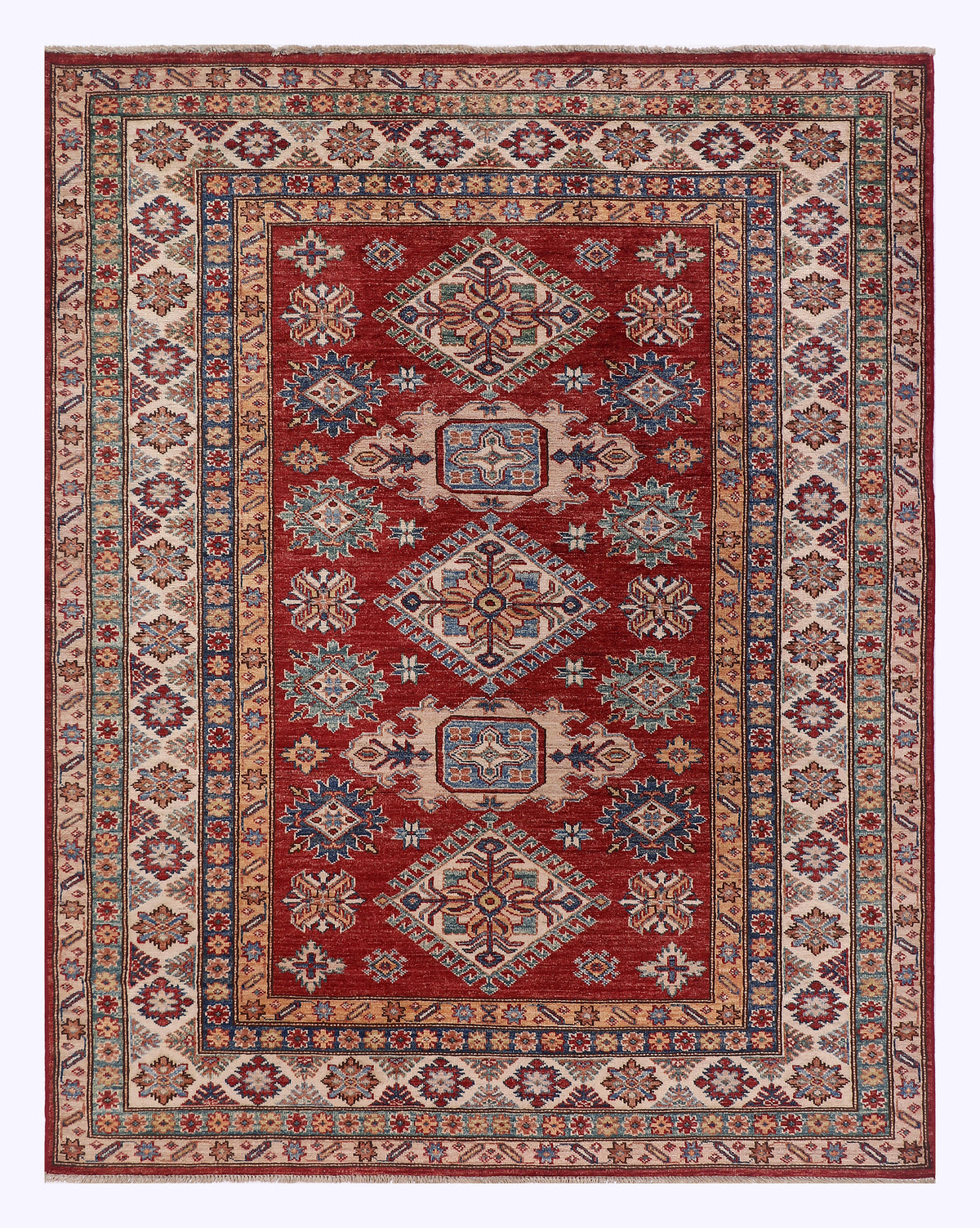 Super-Kaukasusteppich Rot 198x155 cm