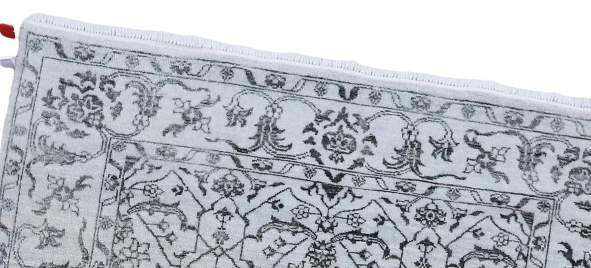 Silver Damask Rug - 225x156 cm