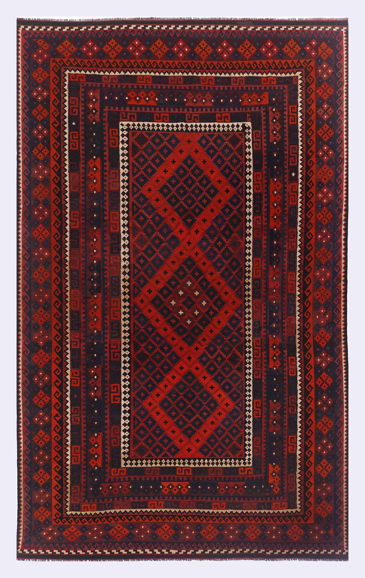Imperial Crimson Red Kilim 403x246 cm