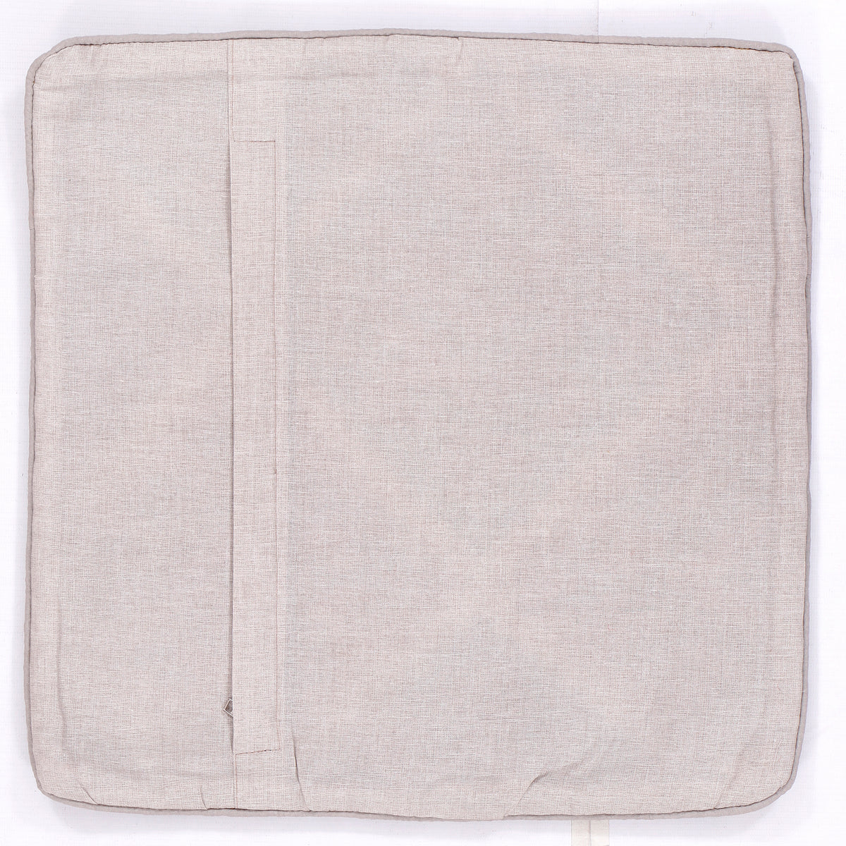 Kilim cushion cover, 45x45 cm, plain light gray-beige back with stitched seams