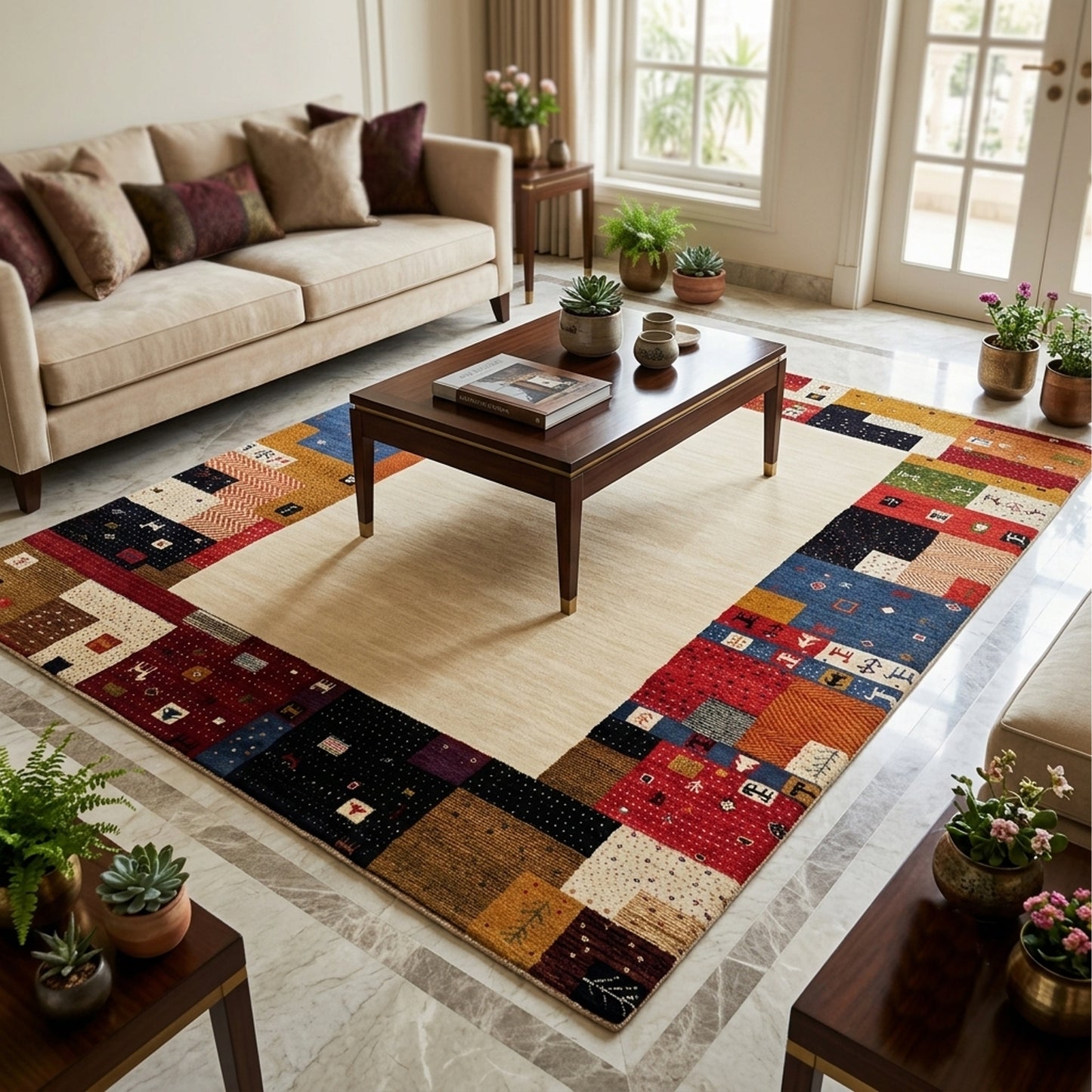 Beige Loribaft Rug - 247x168 cm