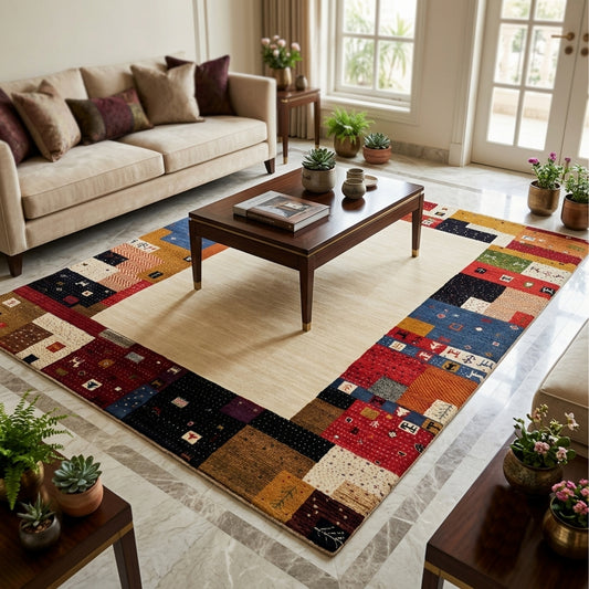 Beiger Loribaft Teppich - 247x168 cm