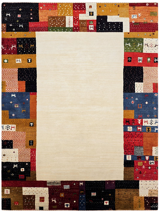 Beiger Loribaft Teppich - 247x168 cm