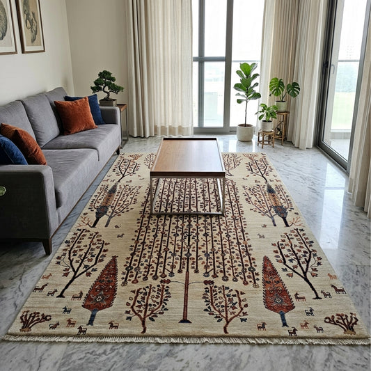 Lebensbaum Design Teppich - 231x173 cm