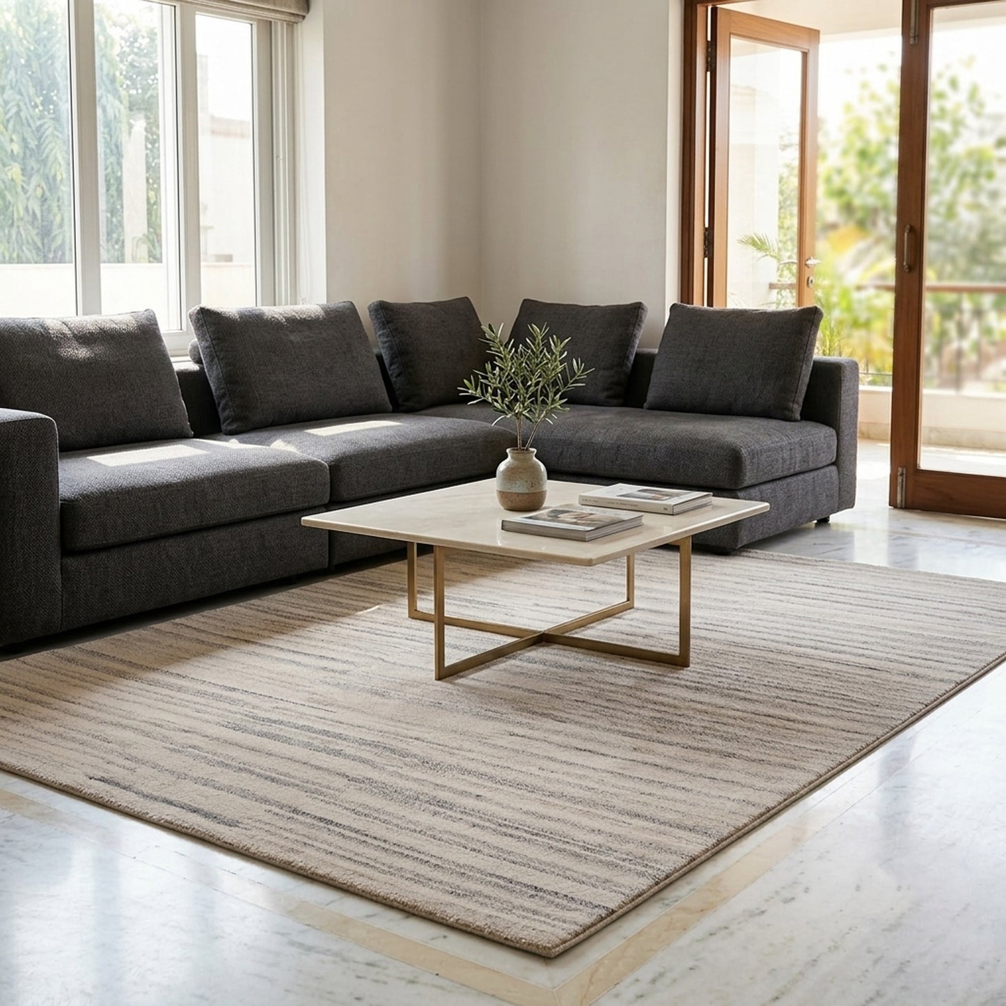 Indo-Nepal Linia Rug - 234x172 cm | Sold Out